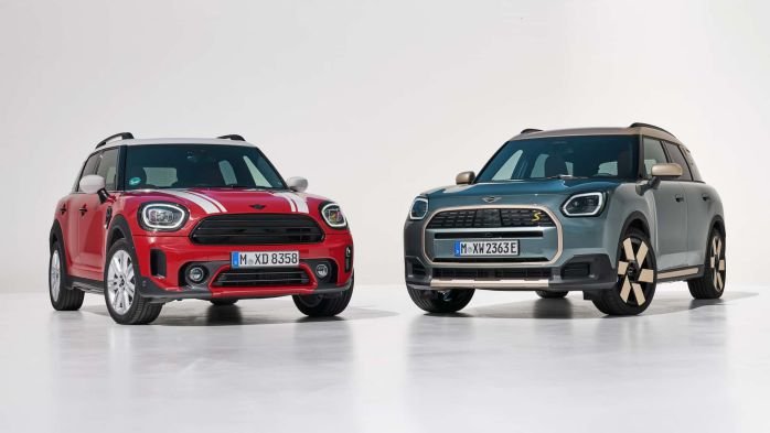 (ซ้าย) Mini Countryman เจเนอเรชันที่ 2 (ขวา) Mini Countryman เจเนอเรชันที่ 3